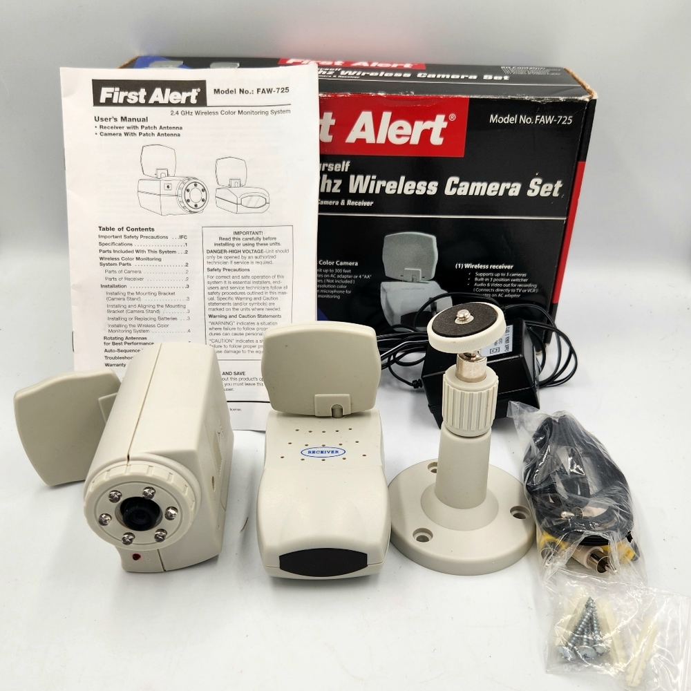 First Alert 2.4 Ghz Wireless Monitoring Camera System FAW 725